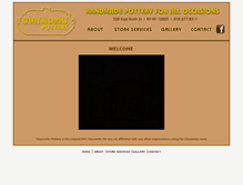 Tablet Screenshot of clayworkspottery.com