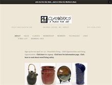 Tablet Screenshot of clayworkspottery.net